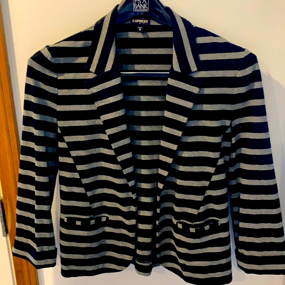 Express stripped black and Gray blazer